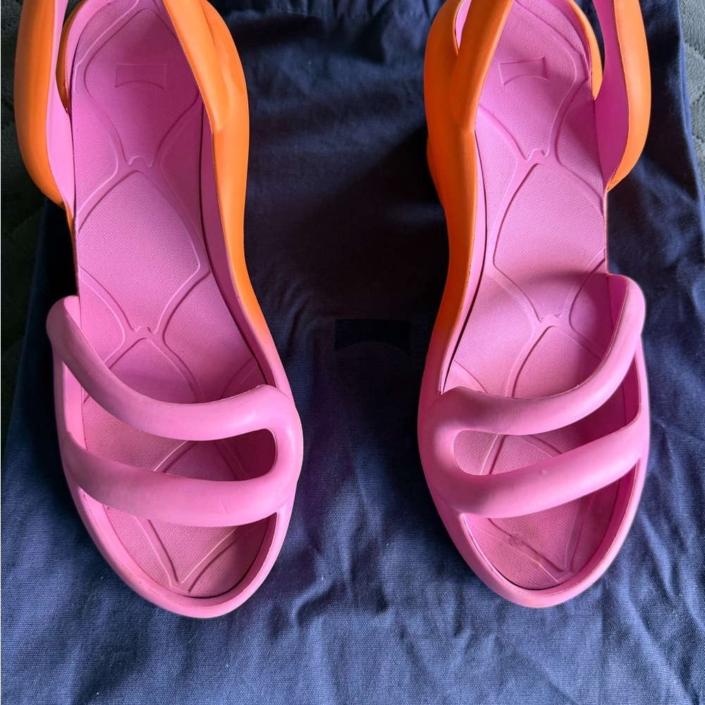 Camper Pink and Orange Women's wedge